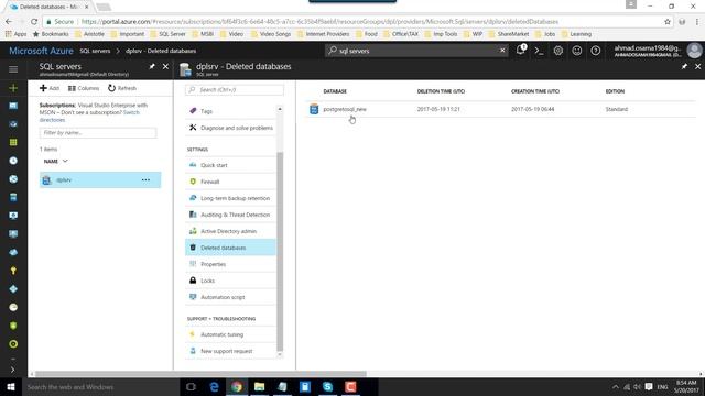 08 Restore deleted Azure Database смотреть онлайн