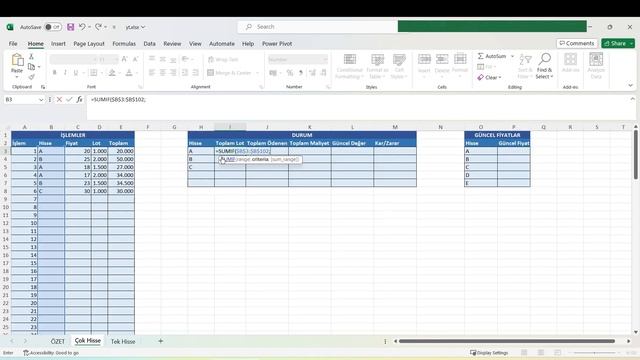 Excel'de Hisse Senedi Maliyeti Nasıl Hesaplanır? | Excel Uygulamaları #61 смотреть онлайн