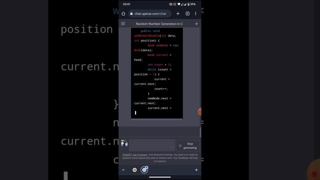 #chatGPT #openAI #elonmusk generate linkedlist code in java insert number in middle code explained смотреть онлайн