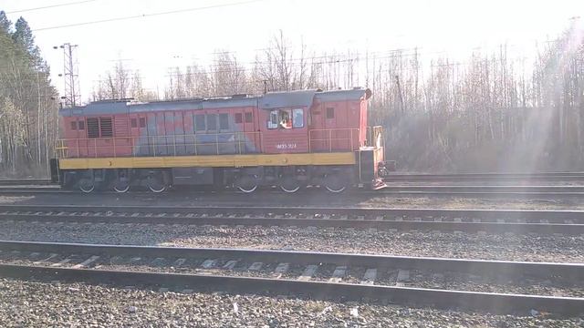 Манëвры Тепловоза ЧМЭ3-3124 На Станции Петряевка смотреть онлайн