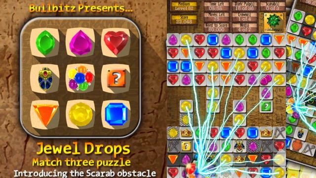 Jewel Drops - Match three puzzle смотреть онлайн
