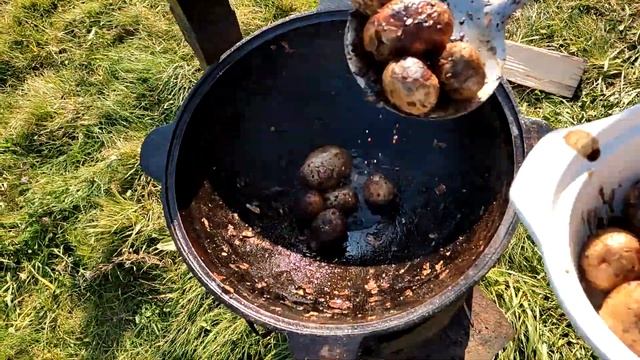 Дикая утка в казане на костре. Быстрый и простой рецепт приготовления утки!!! смотреть онлайн