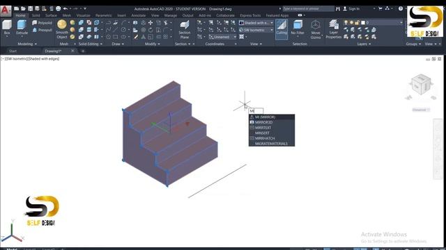 AutoCAD Mirror 3d | Mirror command | Mirror in Autocad | AutoCAD 3d |Mirror object in 3d|Self Desig смотреть онлайн