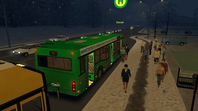 Omsi2. Поездка на автобусе г.Жлобина МАЗ-103.486 по 817 маршруту на карте Чистогорск смотреть онлайн