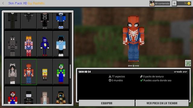 ?DESCARGATE Un PACK Con +70 SKINS HD Para MINECRAFT PE?Bedrock
