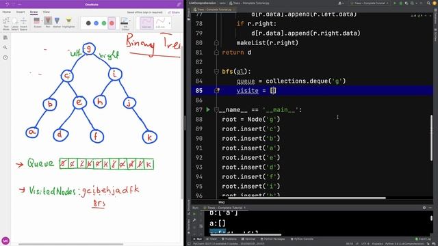 Part 10 - Breadth First Search Code in Python Using Queue смотреть онлайн