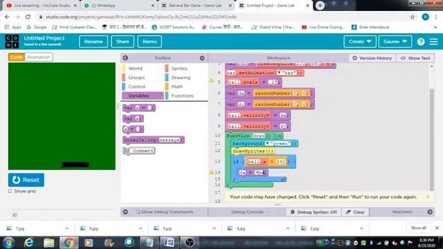 Ball and Paddle Game in Game Lab of Code.org | Tutorial-3 смотреть онлайн