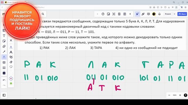 Решение ЕГЭ №4 по информатике | Сборник К. Ю. Полякова №91 смотреть онлайн