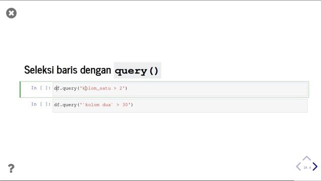 Pandas 23 | Seleksi baris pada Data Frame dengan query | Python Pandas | Belajar Data Science смотреть онлайн