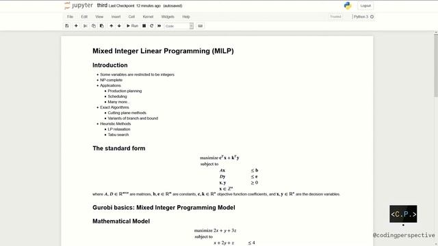 Mixed Integer Linear Programming - Optimization in Python with Gurobi (Part 3) смотреть онлайн