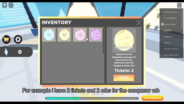 What can you do with orbs or tickets in Encounter ( Roblox ) смотреть онлайн