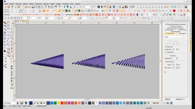 Контуры параметры Wilcom Embroidery