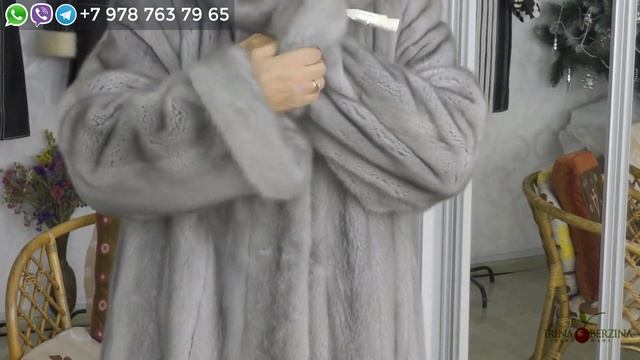 Перешив замечательной шубки из голубой норки в роспуск. Заказ из США -1 часть. смотреть онлайн