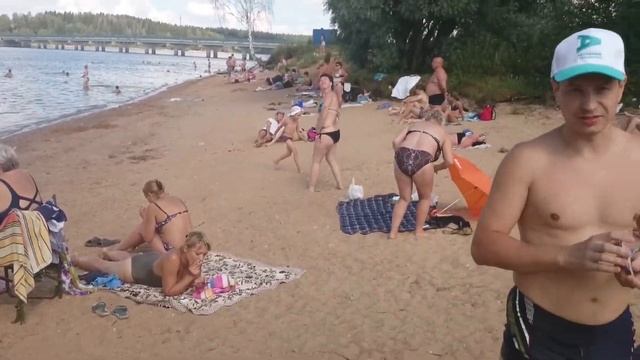 Пляж на реке Озерна (Московская область) смотреть онлайн
