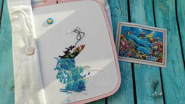 Вышивальная ИГРА №4 // рекорд по крестикам// продвижения по большим работам// вышивка крестом смотреть онлайн