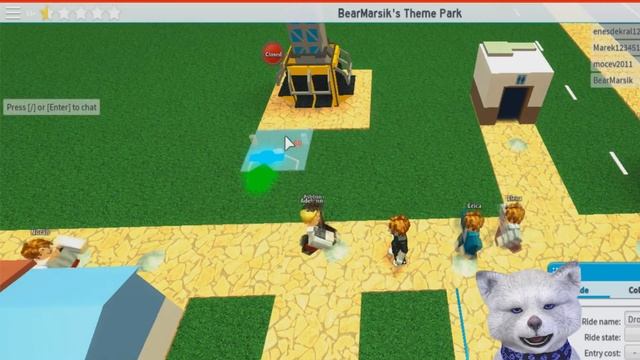 Роблокс Тайкон МАРСИК строит Парк Аттракционов и развлечений Roblox Planet coaster смотреть онлайн