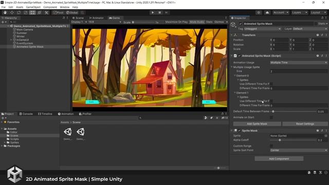 2D Animated Sprite Mask (Unitypackage + Github) | Simple Unity смотреть онлайн