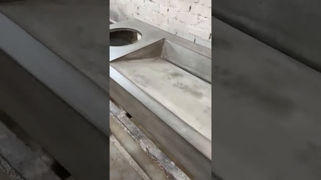 Раковина из бетона с отверстием под салфетки смотреть онлайн