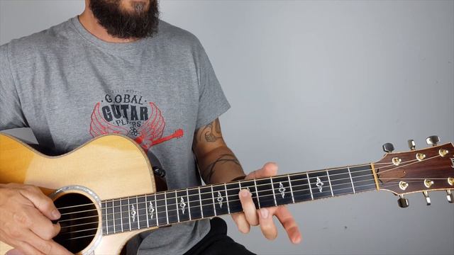 Kashmir Led Zeppelin Acoustic Easy Guitar Tutorial смотреть онлайн