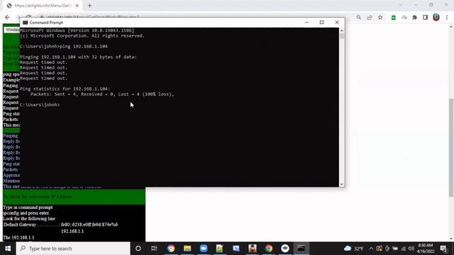 Pinging IP Address. смотреть онлайн