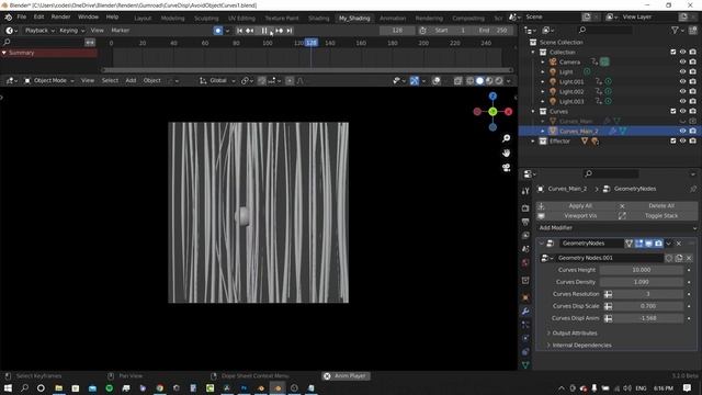 GEOMETRY NODES SERIES 12 - The opening - Curves avoiding effector object in Blender, Geometry Node смотреть онлайн