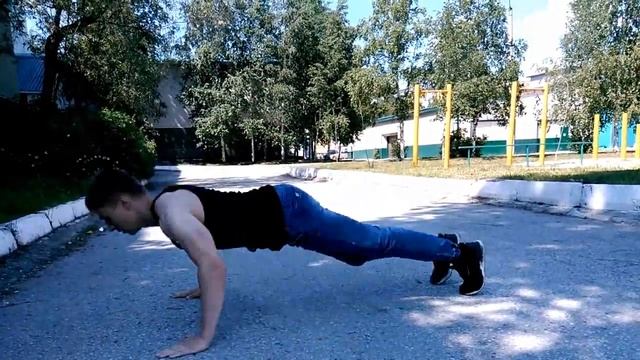 Как научиться отжиманиям с хлопками об колени! смотреть онлайн
