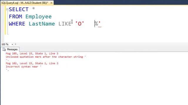 SQL 2012 Wildcard Pattern Matching lab 2.3 смотреть онлайн