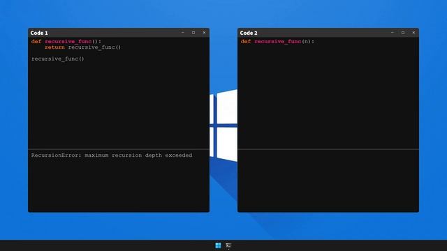 How to fix RecursionError: maximum recursion depth exceeded in Python смотреть онлайн