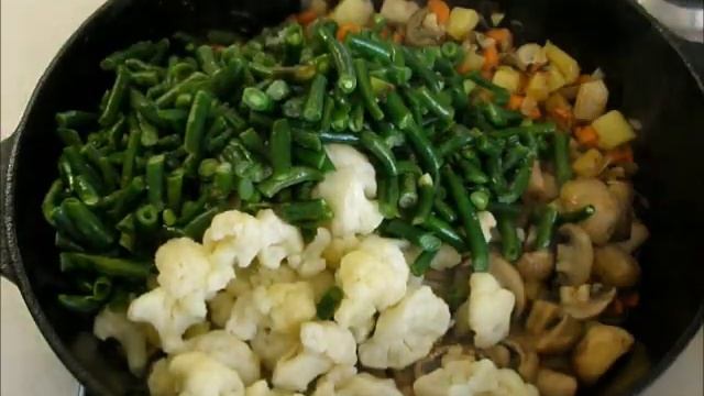 Овощное рагу с грибами Постное витаминное блюдо смотреть онлайн