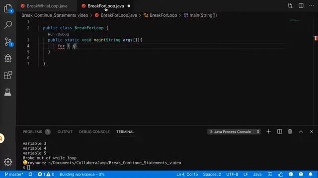 Break Statements in Java смотреть онлайн