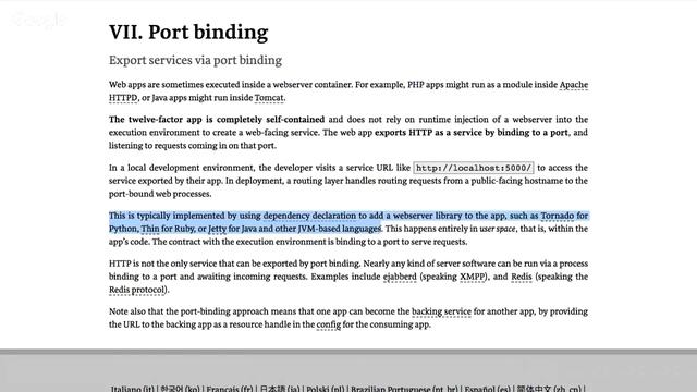 The TWELVE FACTOR APP - part 8 - Port binding - step by step смотреть онлайн