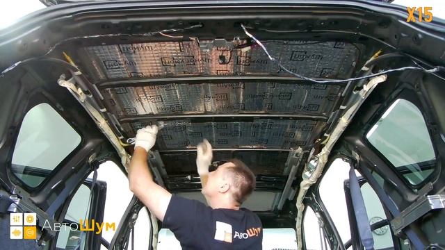 Шумоизоляция крыши Mitsubishi Outlander XL в уровне Премиум. АвтоШум. смотреть онлайн