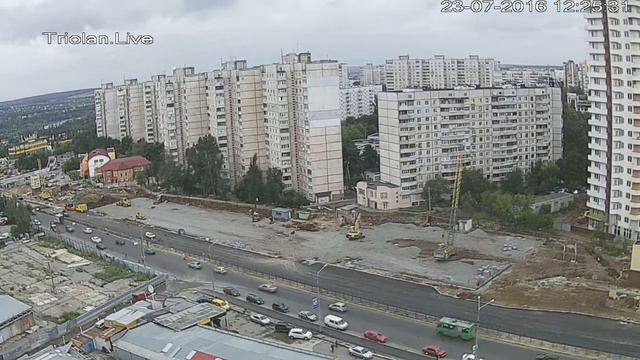 Triolan.Live - Харьков, строительство станции метро "Победа" (23-07-2016) смотреть онлайн