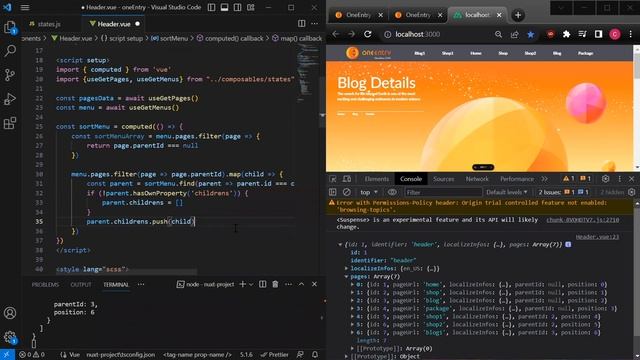 Создание меню интернет магазина на NuxtJS с подключением OneEntry Headless CMS #4 смотреть онлайн
