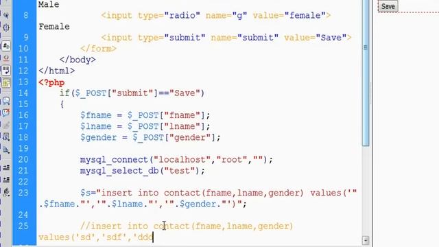003 PHP MySQL Database Beginner Tutorial - Insert Record with radio button in Hindi смотреть онлайн