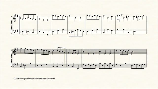 Bach, Minuet in G major, BWV Anh 116, Harpsichord смотреть онлайн