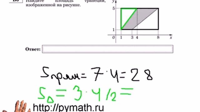 ЕГЭ математика В6 Площадь трапеции смотреть онлайн