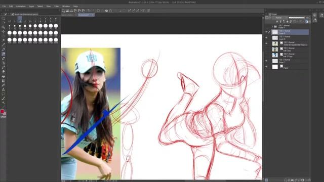 CLIP STUDIO LIVE STREAM | DAILY SKETCH PRACTICE | (rakeemspoon) BASEBALL POSE ART twitter CHALLENGE смотреть онлайн