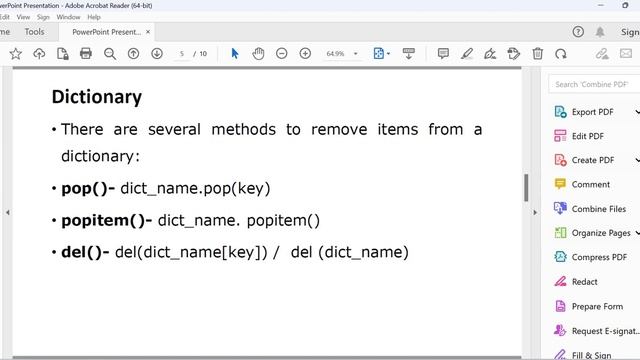 Python Lecture 42: How to remove/delete an element from the Dictionary? (in Hindi) смотреть онлайн
