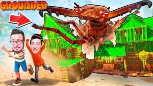 ГИГАНТСКИЙ КЛОП УНИЧТОЖИЛ НАШ ДОМ! СТРОИТЕЛЬСТВО ДОМА ПОШЛО НЕ ПО ПЛАНУ! ВЫЖИВАНИЕ В GROUNDED #3