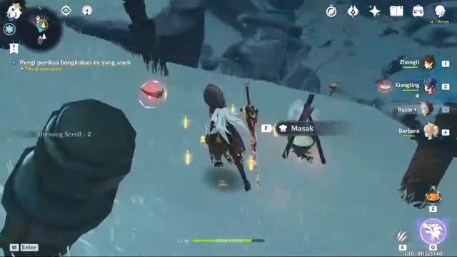 EXPLORING DRAGONSPINE (Barbara, Frostbearing tree, dll) Genshin Impact 1.2 смотреть онлайн