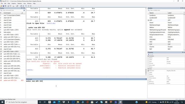Stata: Export summary statistics to word. ASDOC. смотреть онлайн