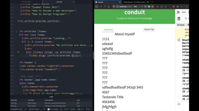 ClojureScript for React Developer - 5. Implement article-preview component смотреть онлайн