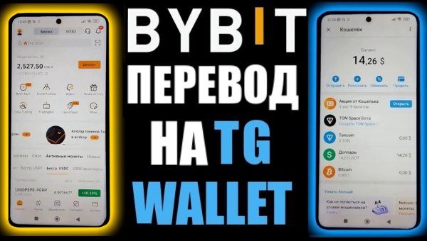 Перевод USDT с Байбит на ТГ Кошлёк