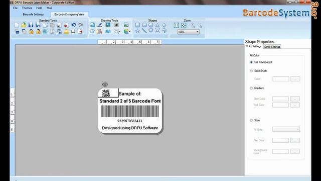 How to make barcode label of Standard 2 of 5 font symbology смотреть онлайн