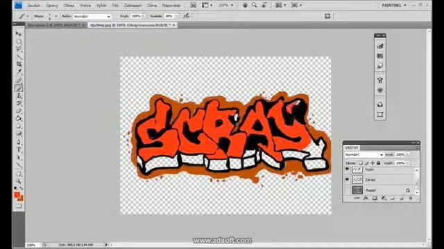 Drawing Graffiti SCRAYPhotoshopCS4(Timelapse) смотреть онлайн