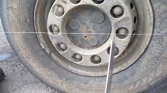 Схождение колёс на 4-х осном самосвале.