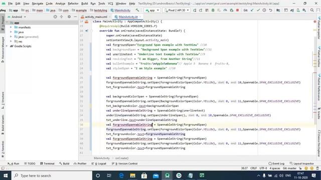Spannable TextView In Android Kotlin
