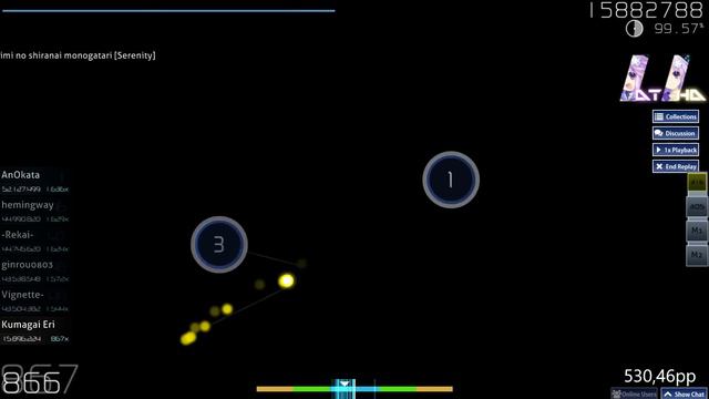 Kumagai Eri (Mathi) | ClariS - Kimi no shiranai monogatari [Serenity] +HD,DT FC 99.49% 841PP #1 смотреть онлайн