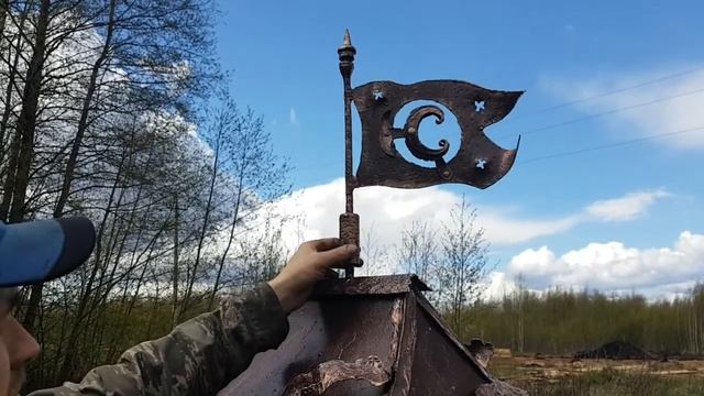 Кованый именной флюгер, на кованом оголовке смотреть онлайн